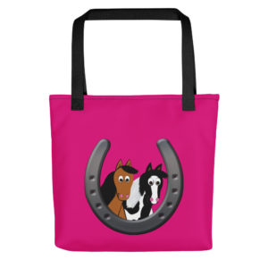 Cute Horses in Horseshoe Tote Bag