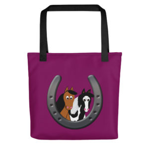 Cute Horses in HorseshoeTote bag