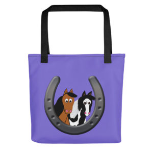 Cute Horses in Horseshoe Tote bag