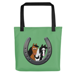 Cute Horses in Horseshoe Tote bag