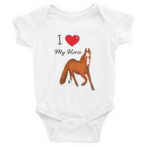 I Love My Chestnut Horse Infant Bodysuit