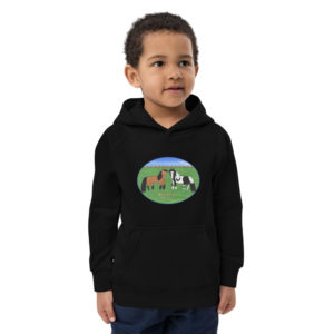 Horses Kids eco hoodie