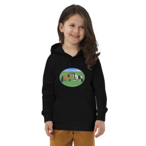 Riki & J.R. Horses Kids eco hoodie