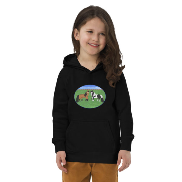 Riki & J.R. Horses Kids eco hoodie