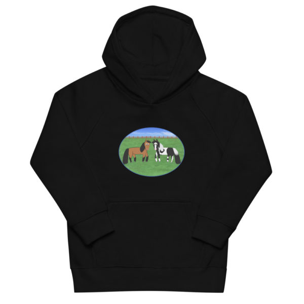 Riki & J.R. Horses Kids eco hoodie - Image 2