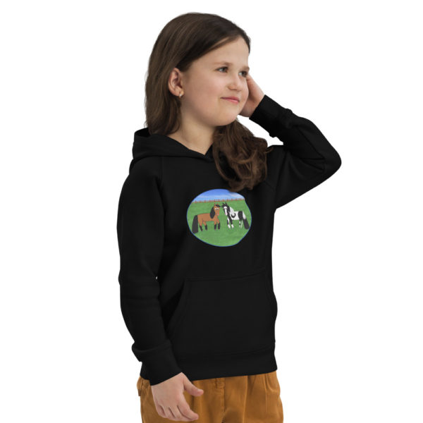Riki & J.R. Horses Kids eco hoodie - Image 3