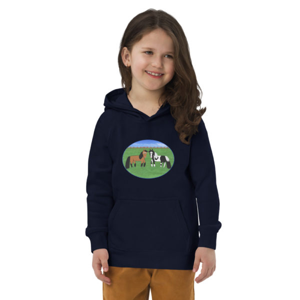 Riki & J.R. Horses Kids eco hoodie - Image 5