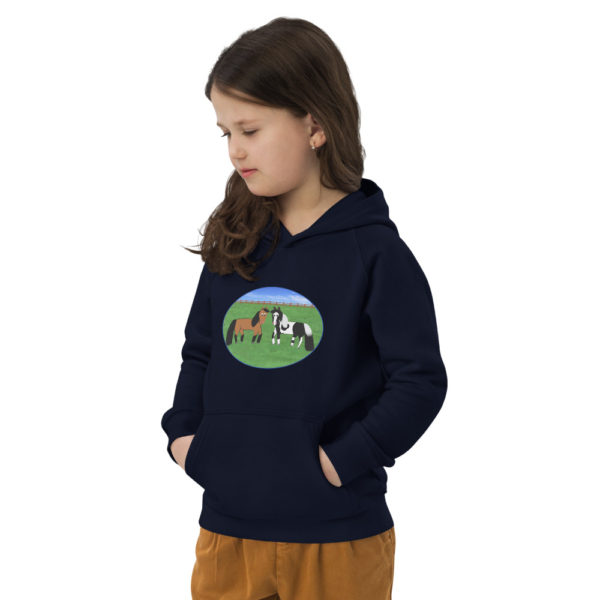Riki & J.R. Horses Kids eco hoodie - Image 7