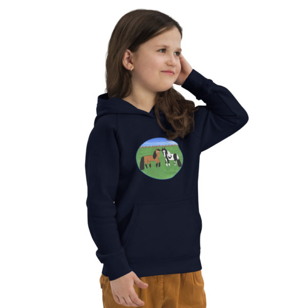 Riki & J.R. Horses Kids eco hoodie - Image 6