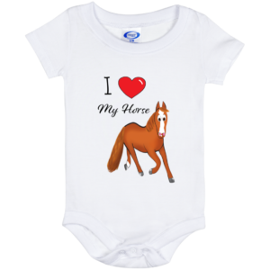 I Love my Chestnut Horse IO6M Baby Onesie 6 Month