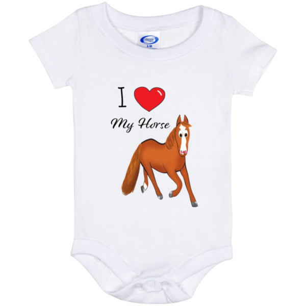 I Love my Chestnut Horse IO6M Baby Onesie 6 Month