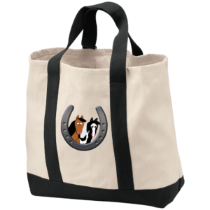 Horses in Horseshoe B400 2-Tone Shopping Tote