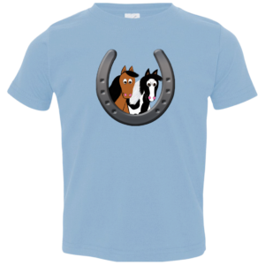 Cute Horses in Horseshoe 3321 Toddler Jersey T-Shirt