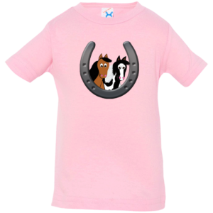 Cute Horses in Horseshoe 3322 Infant Jersey T-Shirt