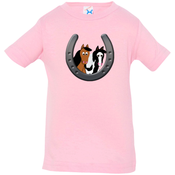 Cute Horses in Horseshoe 3322 Infant Jersey T-Shirt