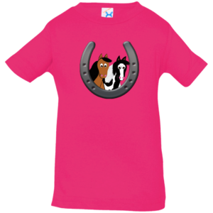 Cute Horses in Horseshoe 3322 Infant Jersey T-Shirt