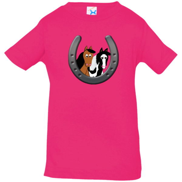 Cute Horses in Horseshoe 3322 Infant Jersey T-Shirt