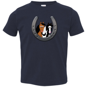 Cute Horses in Horseshoe 3321 Toddler Jersey T-Shirt