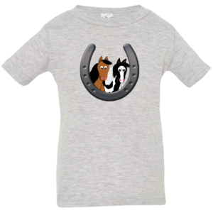 Cute Horses in Horseshoe 3322 Infant Jersey T-Shirt
