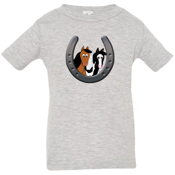 Cute Horses in Horseshoe 3322 Infant Jersey T-Shirt