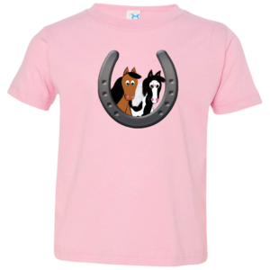 Cute Horses in Horseshoe 3321 Toddler Jersey T-Shirt