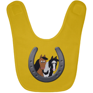 Cute Horses in Horseshoe BABYBIB Baby Bib