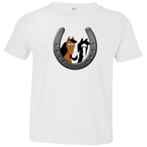 Cute Horses in Horseshoe 3321 Toddler Jersey T-Shirt