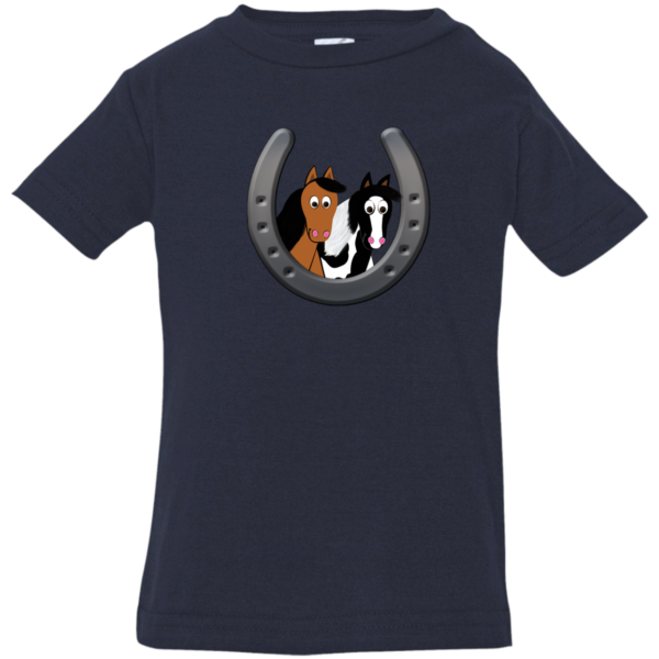 Cute Horses in Horseshoe 3322 Infant Jersey T-Shirt