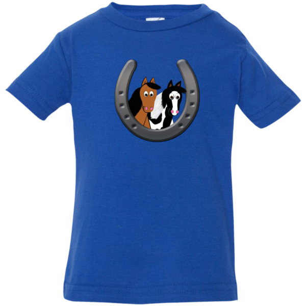 Cute Horses in Horseshoe 3322 Infant Jersey T-Shirt