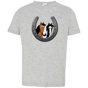 Cute Horses in Horseshoe 3321 Toddler Jersey T-Shirt