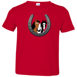 Cute Horses in Horseshoe 3321 Toddler Jersey T-Shirt