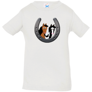 Cute Horses in Horseshoe 3322 Infant Jersey T-Shirt