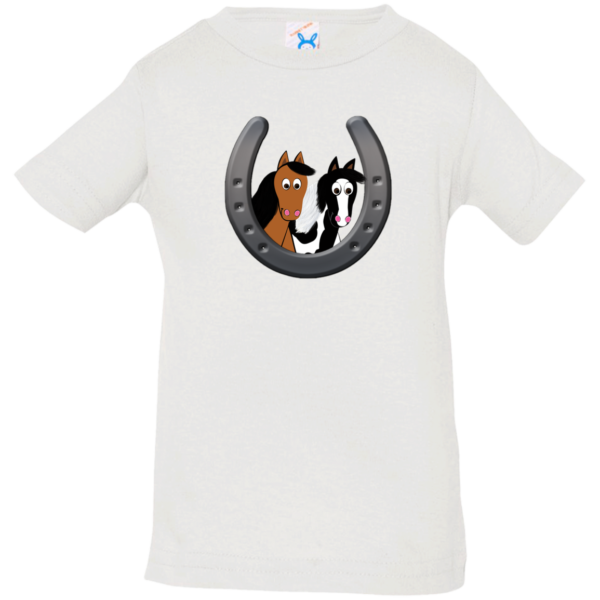 Cute Horses in Horseshoe 3322 Infant Jersey T-Shirt