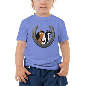 Toddler Short Sleeve Tee Paint and Bay Horse